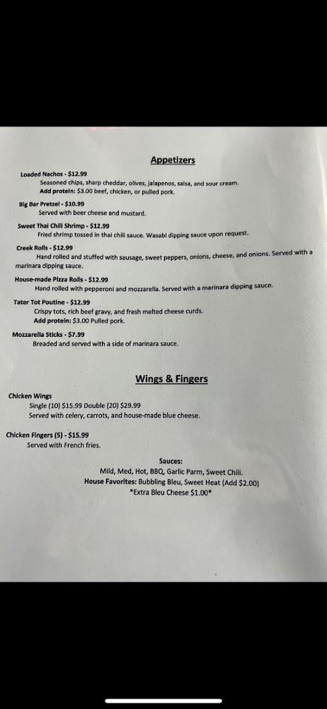 Buffalo Creek Bar & Grill Menu image 4